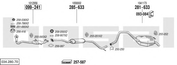 BOSAL 034.280.70 Exhaust System